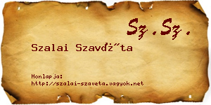 Szalai Szavéta névjegykártya